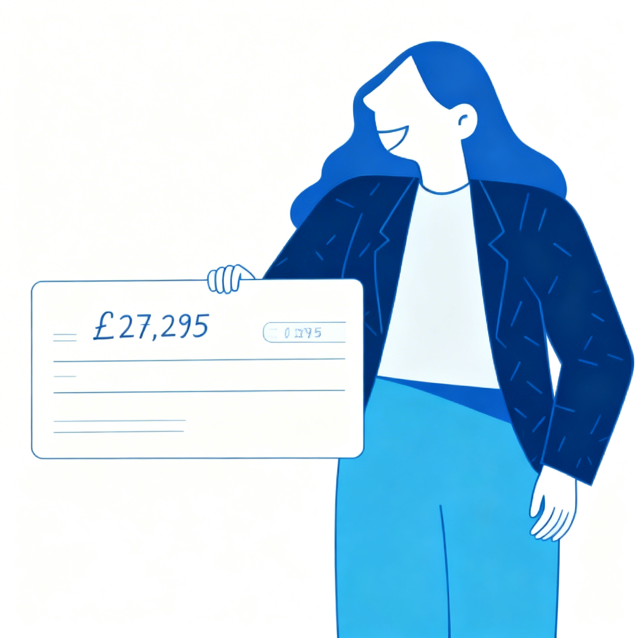 Pharmacist with cheque